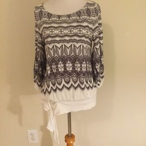 Deletta Anthropologie tie top shirt small